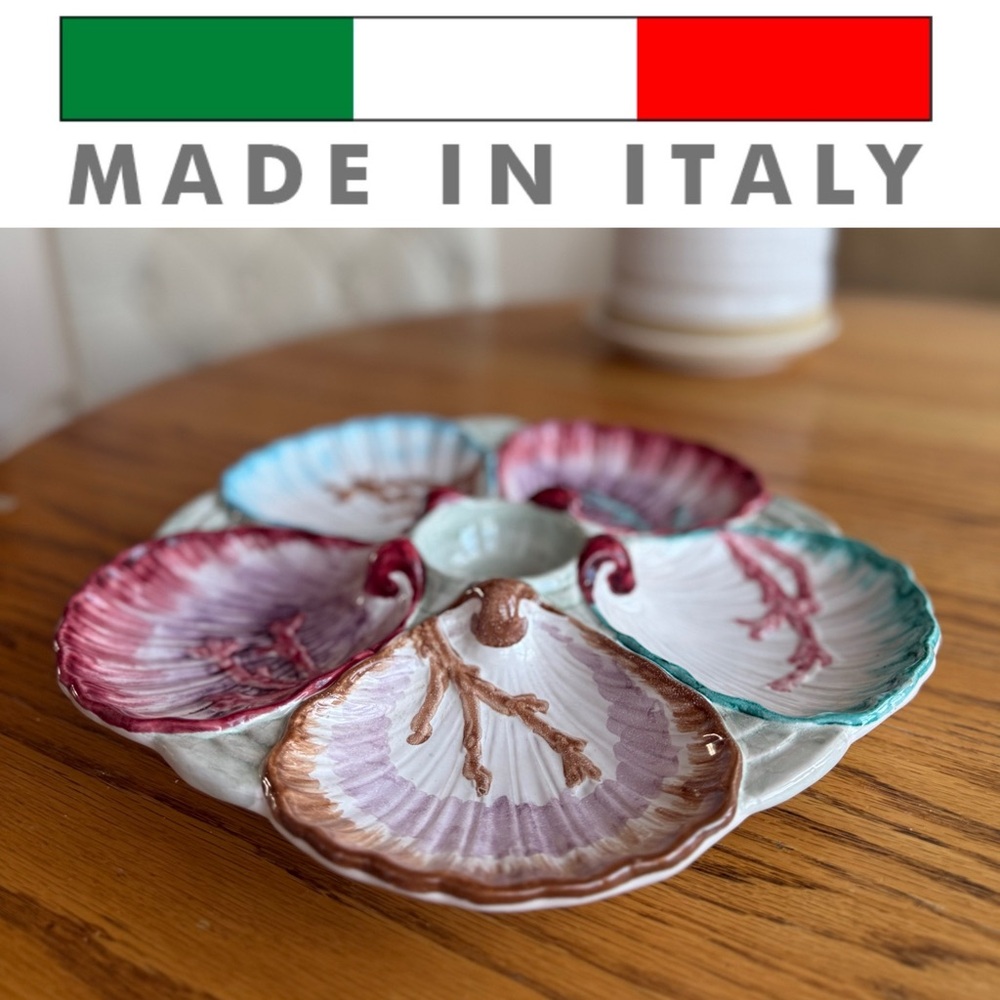 Oyster Plate Italian Vintage 5 wells Colorful
Ocean Theme